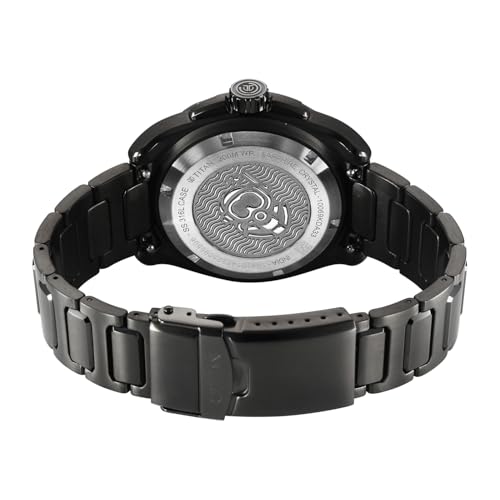 Image of Titan Zero Hour Diver's 300m Automatic Analog with Black Dial & Black Stainless Steel Strap Watch for Men - 10069KM03