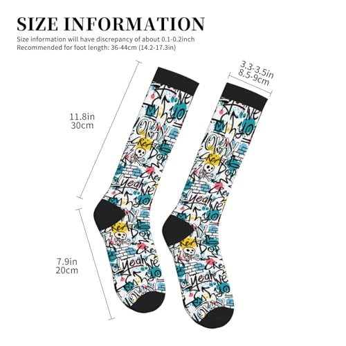 Image of Compression Socks for Women Men Circulation Graduated Supports Socks for Running Travel Nurse Athletic Sports