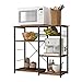 sogesfurniture Estantería de Cocina Estante de Microondas en Metálica con 3 Niveles Baker's Rack Soporte para Carro de Microondas Estantes de Almacenamiento, Marrón Retro BHEU-W5S-FG