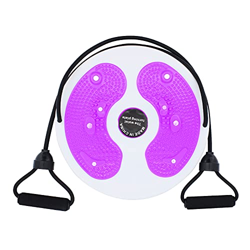 ShawFly Tabla de Equilibrio para ejercitar la Cintura con cordón - Plataforma giratoria Suela de pie de Masaje para el Fitness Body Sculpture(morado)