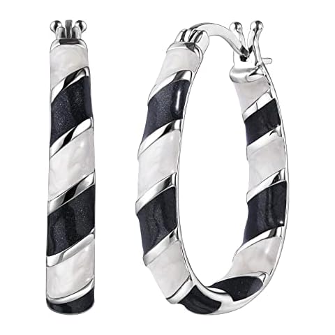 ZVVBOO Christmas Hoop Earrings for Women Xmas Enamel Holiday Ornament Loop Earring Charm Jewelry Gift Cover