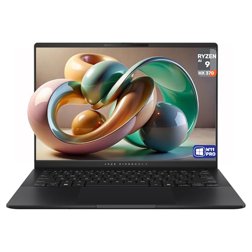 Image of ASUS Vivobook S14 Copilot+ Laptop, AMD Ryzen AI 9 HX-370, 32 GB LPDDR5x RAM, 2 TB PCIe SSD, 14" WUXGA (1920x1200) OLED Display, AMD Radeon 890M Graphics, 1-Zone RGB Keyboard, W11 Pro, Neutral Black