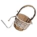 CLISPEED Jute Blumenkorb Hochzeit Leinen Korb Hochzeitskorb Blumenkorb Mädchen Henkelkorb Picknickkorb Snackkorb Geschenkkorb für Hochzeit Tischdeko Landhaus Deko