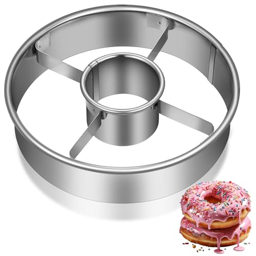 TOYANDONA Moule à Beignets en Acier Inoxydable Réutilisable Emporte-pièce Rond pour Pâtisserie,...
