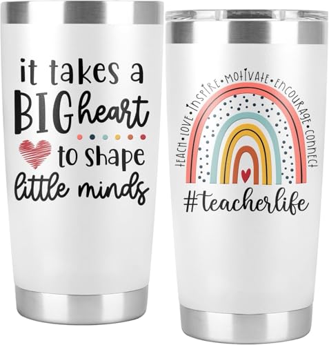 CURTIZON Teacher Life Tumbler - 20 Oz Cup Mug for Women Men, Appreciation Gifts from...