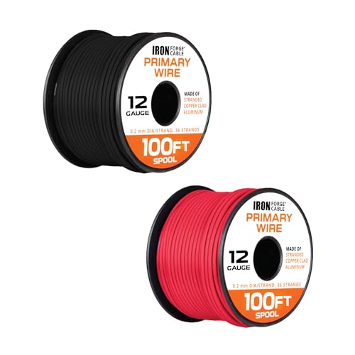 Iron Forge Cable fil primaire pour automobile calibre 12 de 30,5 m