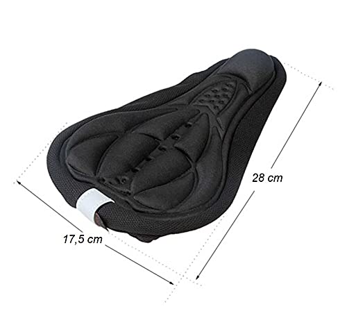 Capa Gel Banco Selim Almofada Forro Para Bicicleta Ajustavél (Preto)
