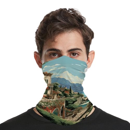 Mascarilla Mediterránea de Verano para Cara y Cuello para Clima Frío, Pasamontañas Elástico para Hombre y Mujer, Balaclava para Motocicleta, Ciclismo, Esquí y Más miniatura 4