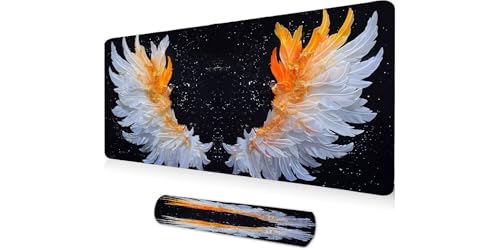Alfombrilla Ratón XXL para escritorio de PC grande con diseño Alas del cielo estrellado