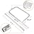 DELSbbq 7646 Cast Iron Grates and 65032 Grill Burner for Weber Q300 Q320 Q3000 Q3200 57060001 586002 Gas Grills, Replacement Parts for Weber 7584, 65032