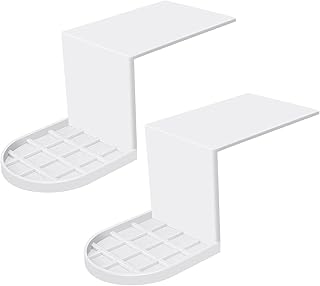 Suporte de detergente para roupa, suporte de copo de detergente, bandeja de sabão coletor de gotejamento, 2 pacotes de suportes de copo líquido para lavanderia para dispensador de amaciante de tecidos (branco)