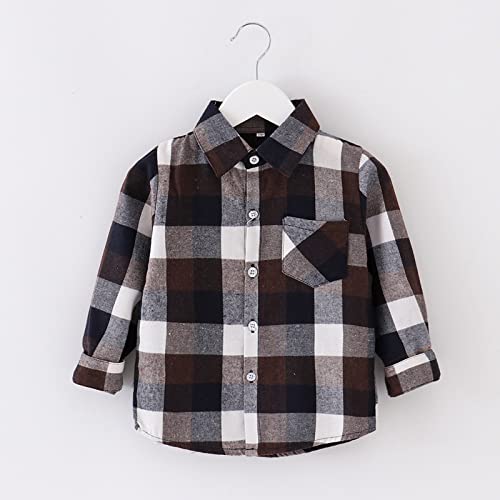 Baby and Toddler Boys Long Sleeve Button Up Plaid Jacket Westerm Shirt Spring Fall Coat for Kid Shacket Outwear2