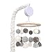 Lambs & Ivy Signature Pom Pom Musical Baby Crib Mobile - White/Gray