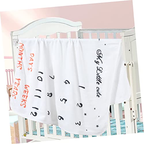 Couverture d'étape bébé en flanelle blanche lot de 2