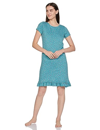 Image of Amazon Brand - Eden & Ivy Women's Cotton Knee Length Casual Nightgown (ENISS22WSPDR109 Grey 1 S)