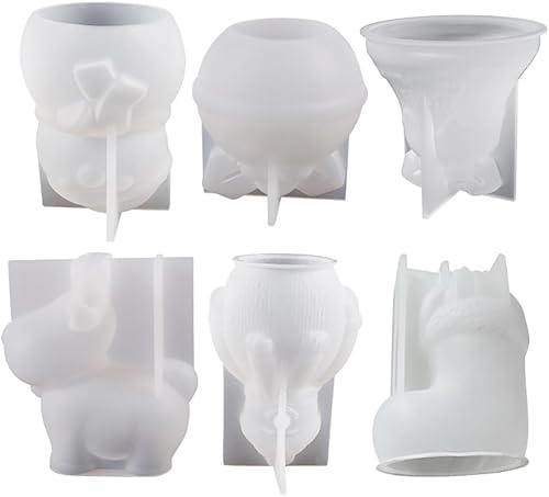 Miniatura 3 de 6 moldes de vela de Navidad, moldes de silicona de muñeco de nieve de Navidad, campanas de cascabel, moldes de resina, molde de resina para