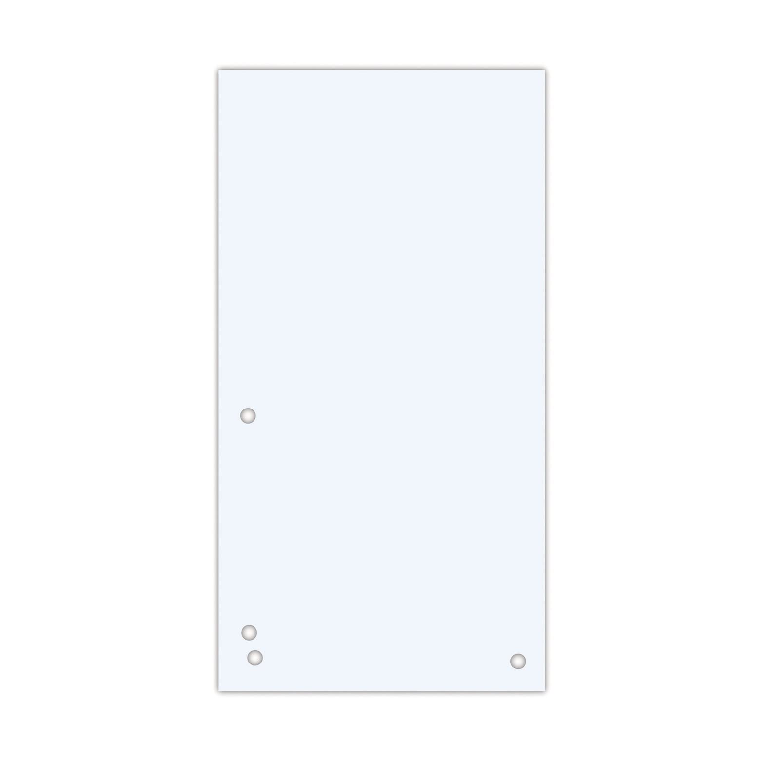 DONAU DONAU Pack of 100 Divider Strips/Colour: White / 1/3 A4 Made from 190 g/m² Recycled Cardboard / 4 Hole Punching / 23.5 x 10.5 cm/Perforated/Dividers/Folder Index Dividers/Made in EU