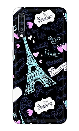 Image of PRINTFIDAA Lovers Famous Place Eiffel Tower in Paris Printed Designer Hard Back Case Cover for Samsung Galaxy A70 / Samsung A70s, SM-A705FN / DS, SM-A705YN -(SS) MVN1003