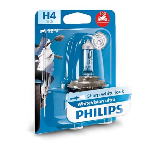 Philips WhiteVision ultra moto H4 lámpara faro de moto, hasta 4.200K, 1 unidad