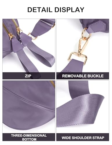 Image of FEIBOON Spacious Nylon Crossbody Bag Bum Bag Handbags Wallets Purses Trendy Shoulder Bag for Women