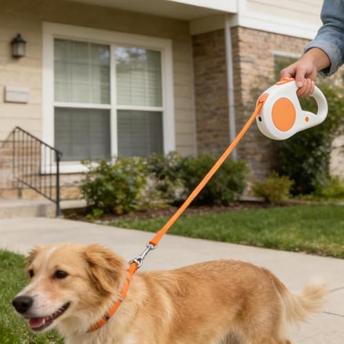Cordon rétractable pour chien ruban extensible 5m avec lumière - 4
