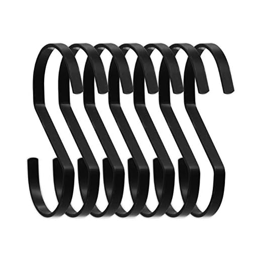 SumDirect S krokar, 12-pack S-formad metall hängande krok rostfritt stål multifunktions hängare krokar (svart)