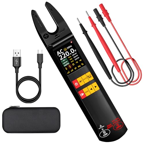 Image of BSIDE Digital Clamp Meter 6000 Counts Multimeter 600A Open Jaw Meter Auto-Ranging Voltmeter Measuring AC/DC Current &Voltage Capacitance Resistance Diode Continuity NCV/Live Wire with Hold Max/Min/Ave