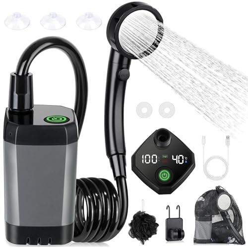 Douche de camping portable pour laver les enfants sans brûlure via écran digital