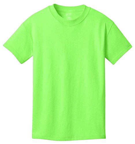 Port & Company Youth 5.4 oz 100% Cotton T-Shirt-L (Neon Green)