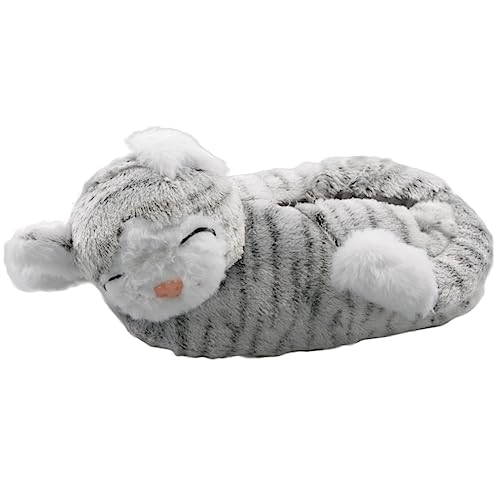 SAMS Katze Tier Hausschuhe Pantoffel Puschen Schlappen Kuscheltier Plüsch Damen Kinder 30-41,...
