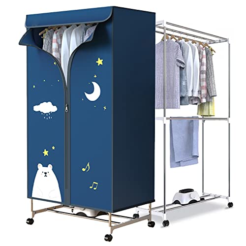 1000W Heated Airers Clothes Indoor Electric, 15kg Large Capacity 2-Tier Clothes Drying Racks Stainless Steel Energy-Efficient Clothes Air Dryer Quick Dry 1.5/1.7M Timer for Home