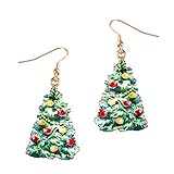 Wonderent Glimmering Christmas Tree Happy Holidays Earring