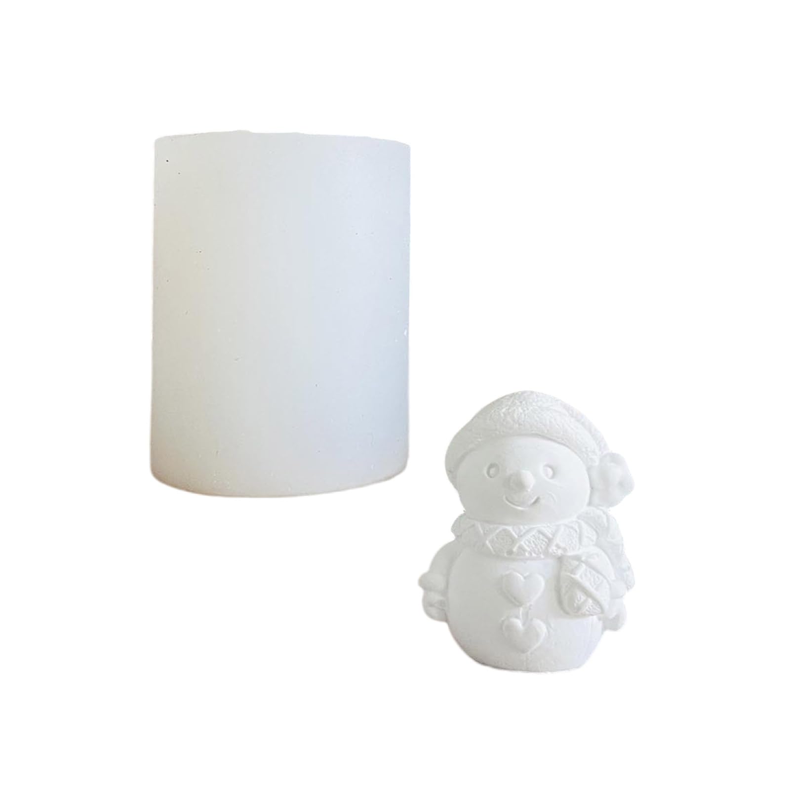 Jazuaiao 3D Snowman Molds Silicone Epoxy Resin Castings Soap Plasters Making