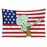 Cartoon Animal American Flag 3x5 Ft Funny Flag with 4 Brass Grommets for Girl Room Bedroom Bar Man Cave College Dorm Room Decor