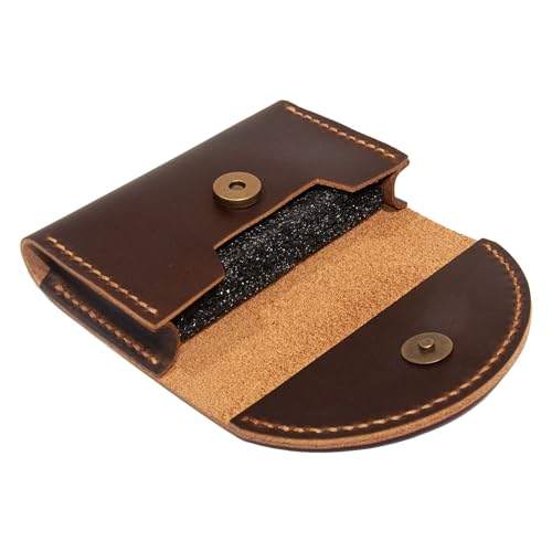 Personalized Leather Card Holder,Leather Origami Wallet, Minimalist Pocket Wallet, Coin Purse And Card Case Wallet, Leather Business Card Holder, Credit Card Holder, Magnet button wallet