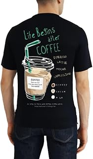 قميص شبابي كبير الحجم بتصميم فني من الخلف مقاس كبير من النص للعمل (بني) 106