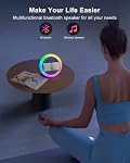 Bluetooth Speaker with Lights, Wireless Charging Speaker, Dimmable Multi-Color Modern Night Lamp, Applicable for Bedroom/Teen Girl,Boy Gifts (5W Wireless Charging)