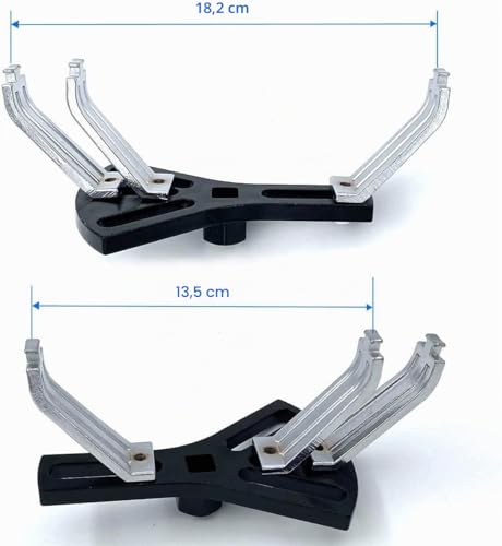 Anneau de verrouillage de pompe à carburant - Outil de verrouillage de pompe à carburant - Clé réglable pour enlever la pompe à huile - Accessoires de voiture de moto (3 mâchoires) – vue 6