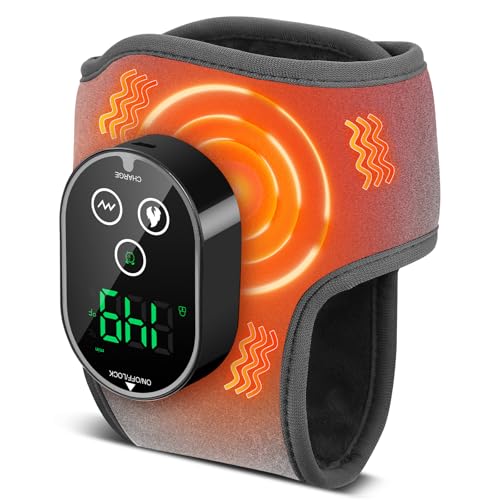 Fussmassagegerät Elektrisch mit 3 Vibrations 4 Heats & 3 Timer Grau