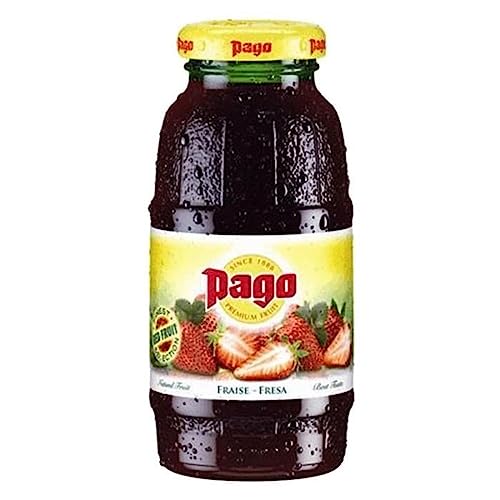 Zumos Pago - Bebida de Fresa a partir de Zumo de fresa Pack 12 x 200ml Especialidades