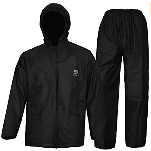 Rain Suit for Men Women, Waterproof Durable Sport Rainwear(Black,S) Connecticut 