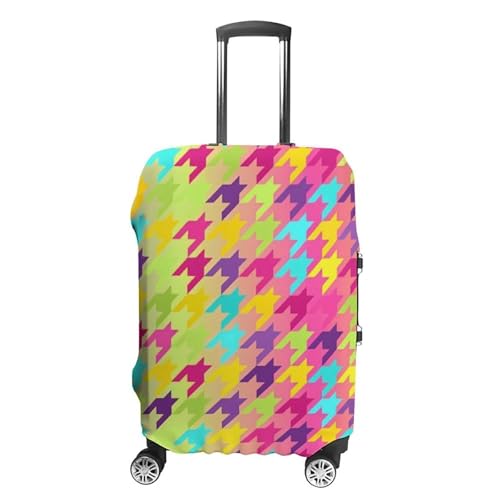 Houndstooth Luggage Covers Washable Anti Scratch Luggage Cover Suitcase Covers Stretchy Baggage Cover for Suitcase Decorated Accessories M - Main Image