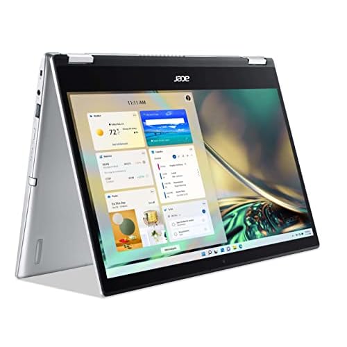 Acer Spin 1 (SP114-31-C3ZG) Convertible Notebook 14 Zoll Windows 11 Home in S-Mode - FHD Touch-Display, Intel Celeron N5100, 4 GB DDR4 RAM, Intel UHD Graphics, Silber