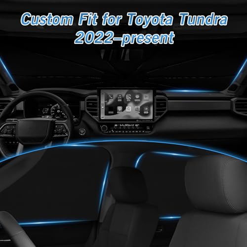 Image of KUST Windshield Sun Shade Umbrella for Toyota Tundra 2022 2023 2024 2025 2026 Rear Window Shades 100% UV Protection and Blackout Privacy 5PCS Car Window Covers Accessories