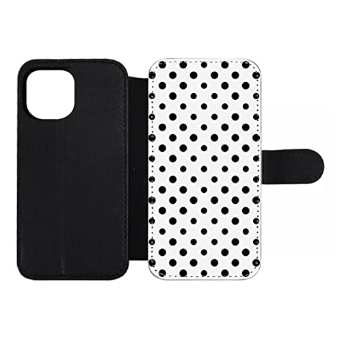 Étui en cuir iPhone 12 Pro Max au motif géométrique chic avec clapet magnétique