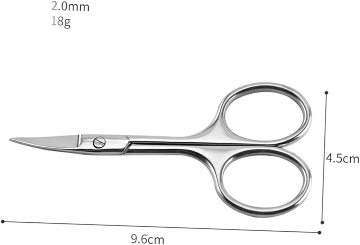 NOLITOY 4pcs Stainless Steel Colorful Beard Scissors for Men Durable Trimming Shears for Mustaches and Facial Hair Grooming for Home and Barber Use Random Color