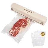 Umimile 真空パック機 充電式 専用袋20枚付 磁気収納可能 コードレス フードシーラー 65kPa 強力吸引 乾燥物/汁気物/手動脱気/シールのみ 24cmの密封長さ 軽量 高耐久性 鮮度長持ち 操作簡単 お手入れ簡単 12ヶ月品質保証