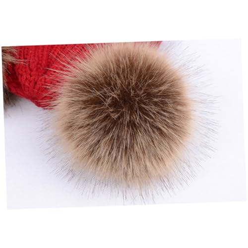 Knitted Hat Pom Poms Unisex Boy Girl Cap for Boys and Girls Years Beanie for Boys and Girls Black Faux Fur Style4