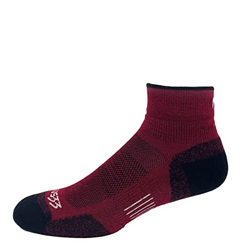Image of USA Made - Microweight Cushion Ankle Socks - Trail Running Socks - Merino Wool - Mountain Heritage