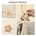 Shakas 2 PCS Car Privacy Curtains, Front and Rear Partition Sun Protection and Heat Insulation Covers, Cute Flower Decoration Sleeping Curtains with Hook Suction Cup Accessory, for Cars SUVs (Beige)